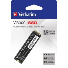 Verbatim SSD Vi3000 512GB M2 PCI Express 3.0 x4 NVMe - Lightning-Fast Performance & Reliable Storage Solution!